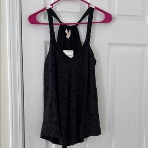 NWT Beta House Black Sleeveless Backless Tank Top S